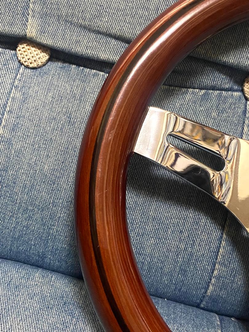 希少　ウッドステアリング 29Φ 小径　ホーンボタン付　即決大歓迎