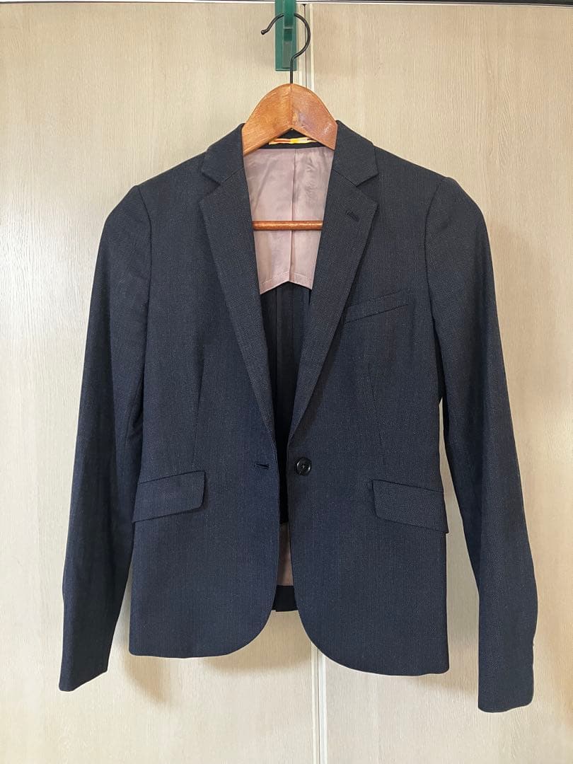 美品ORIHICARHYMウォッシャブルスーツジャケットスカートネイビー5号SS