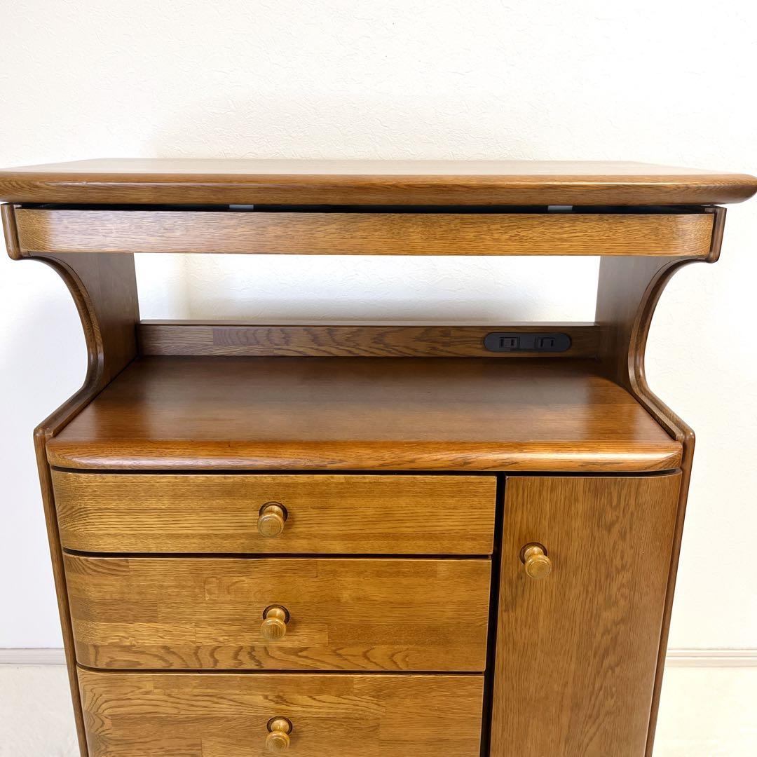 マルニ サイドチェスト サイドラック 電話台 FAX台 キャビネット コンセント