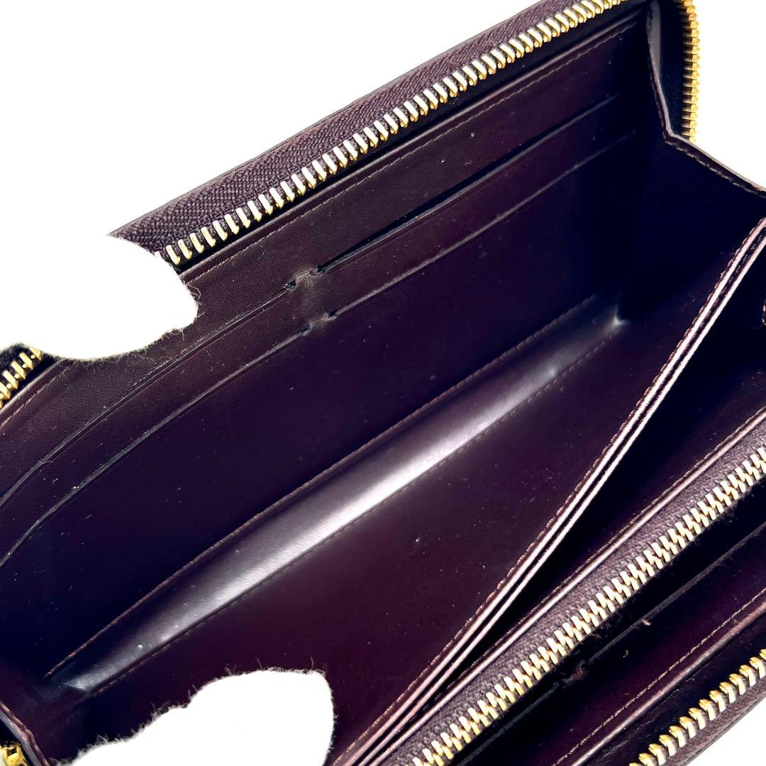 【極美品】 ルイヴィトン ヴェルニ アマラント ジッピーウォレット M93522