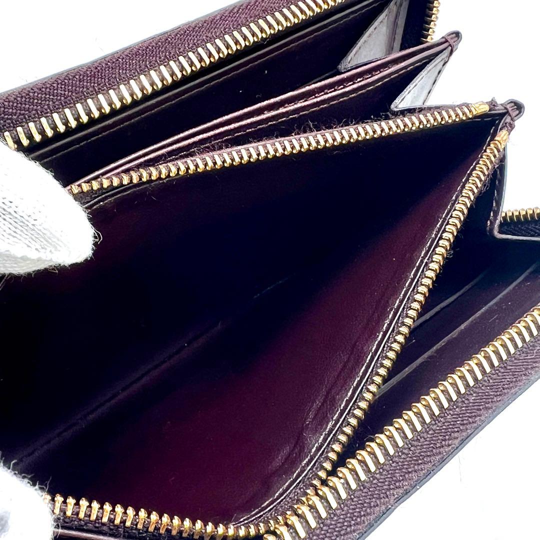 【極美品】 ルイヴィトン ヴェルニ アマラント ジッピーウォレット M93522