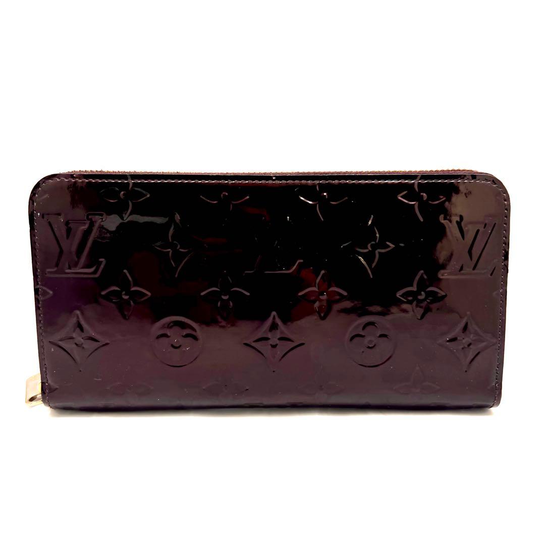 【極美品】 ルイヴィトン ヴェルニ アマラント ジッピーウォレット M93522