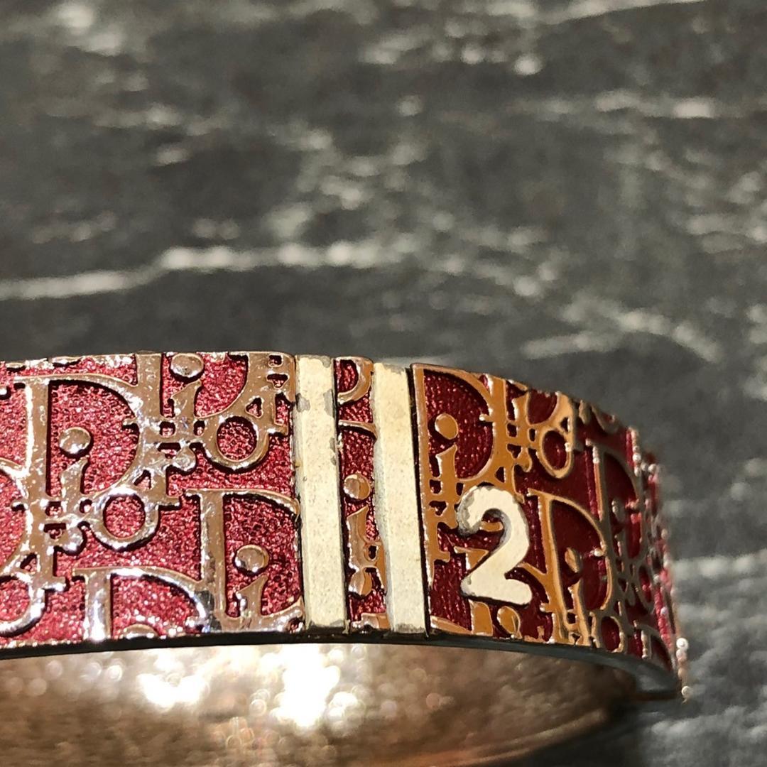 ♥【希少！】クリスチャンディオール　トロッター　バングル　ブレスレット　赤