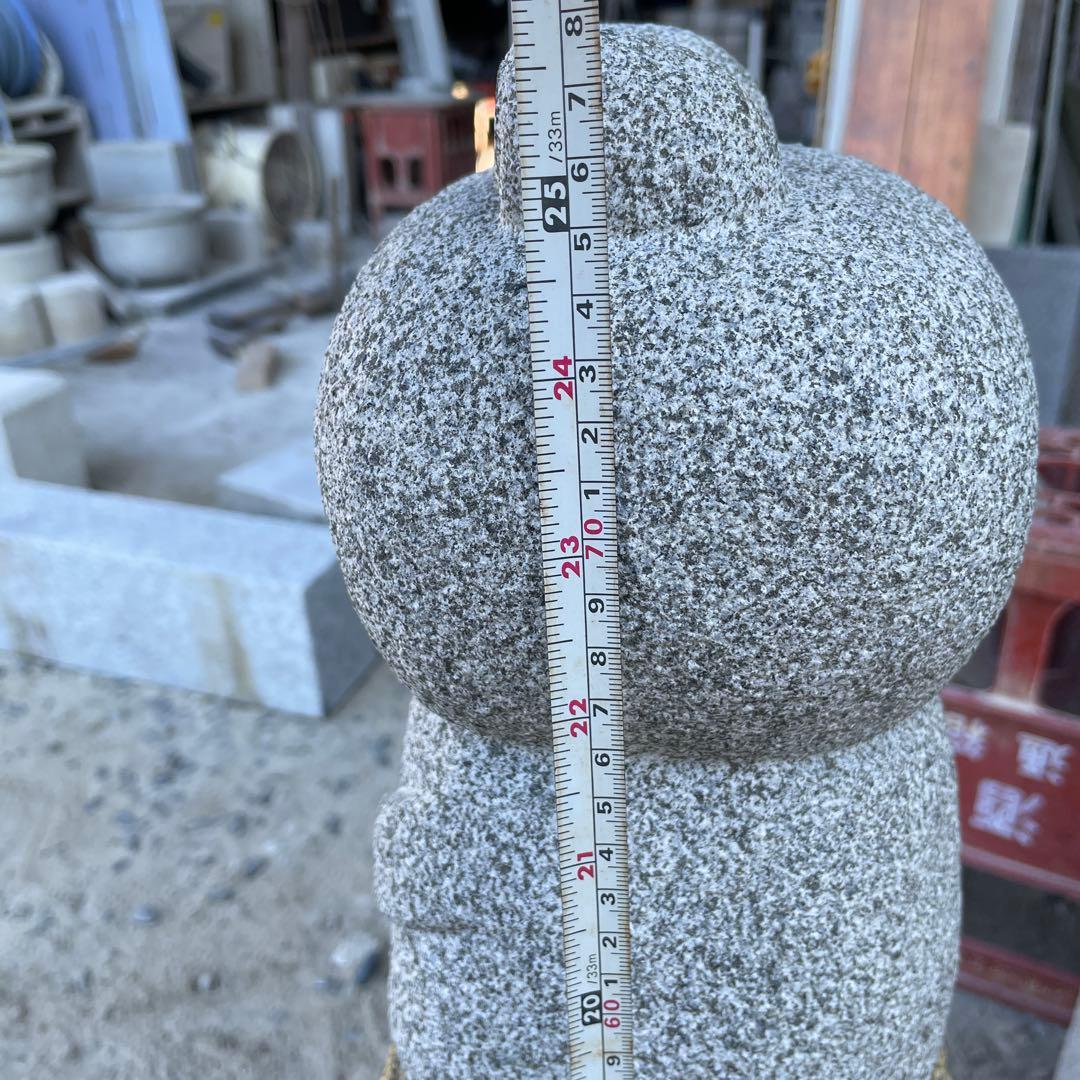 ベリー、おかえり石柱　ケロちゃん　手作り　御影石　玄関先セット品　置物