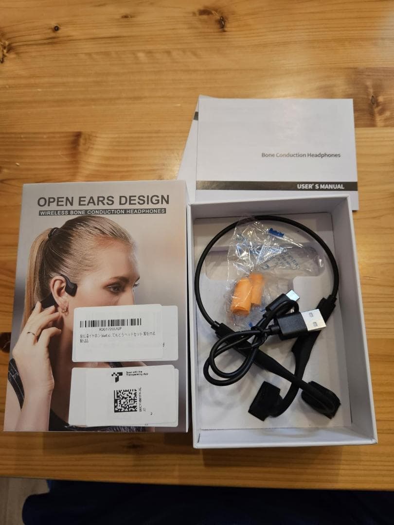 ヘッドセットBluetooth 6.0、骨伝導イヤホンマイク付き、 ENC Cm