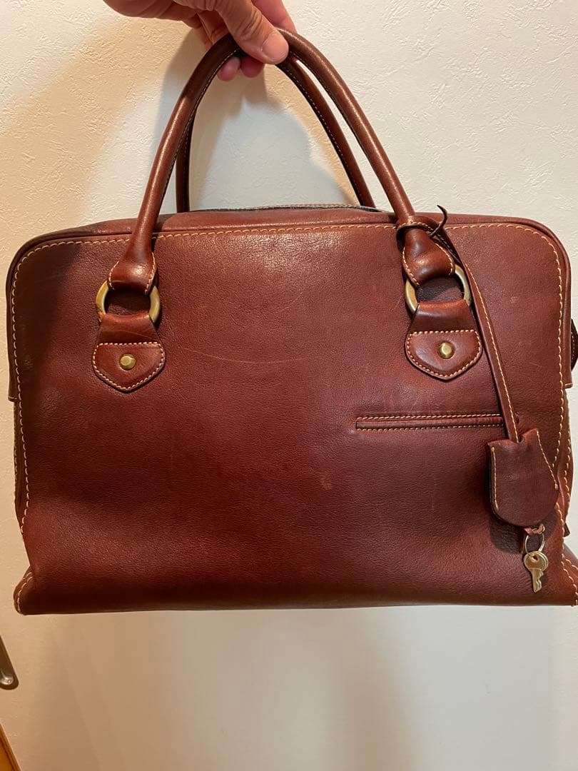 土屋鞄　ミニボストンバッグ　オイルヌメ