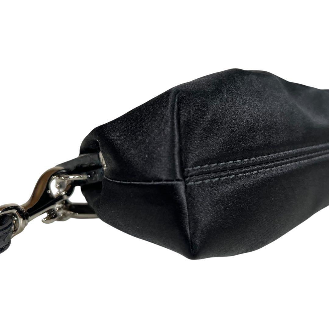 【美品】コーチ クラッチバッグ パーティーバッグ がま口 ブラック 黒