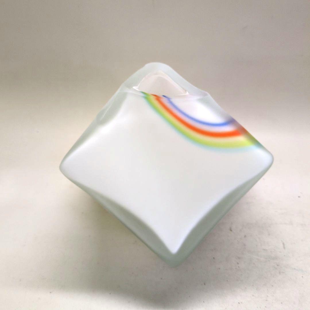 ガラス花器　サイコロ型　池坊好み　池坊花器