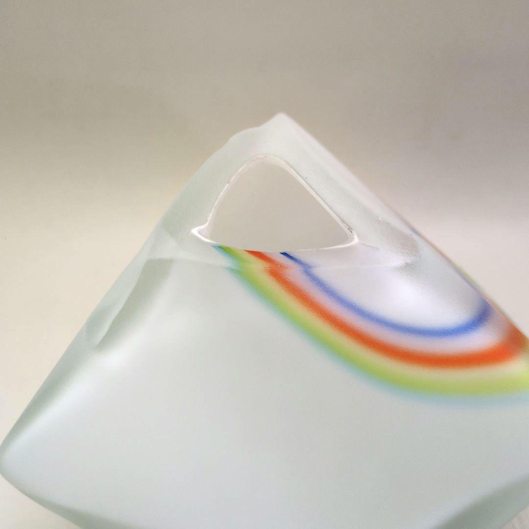 ガラス花器　サイコロ型　池坊好み　池坊花器