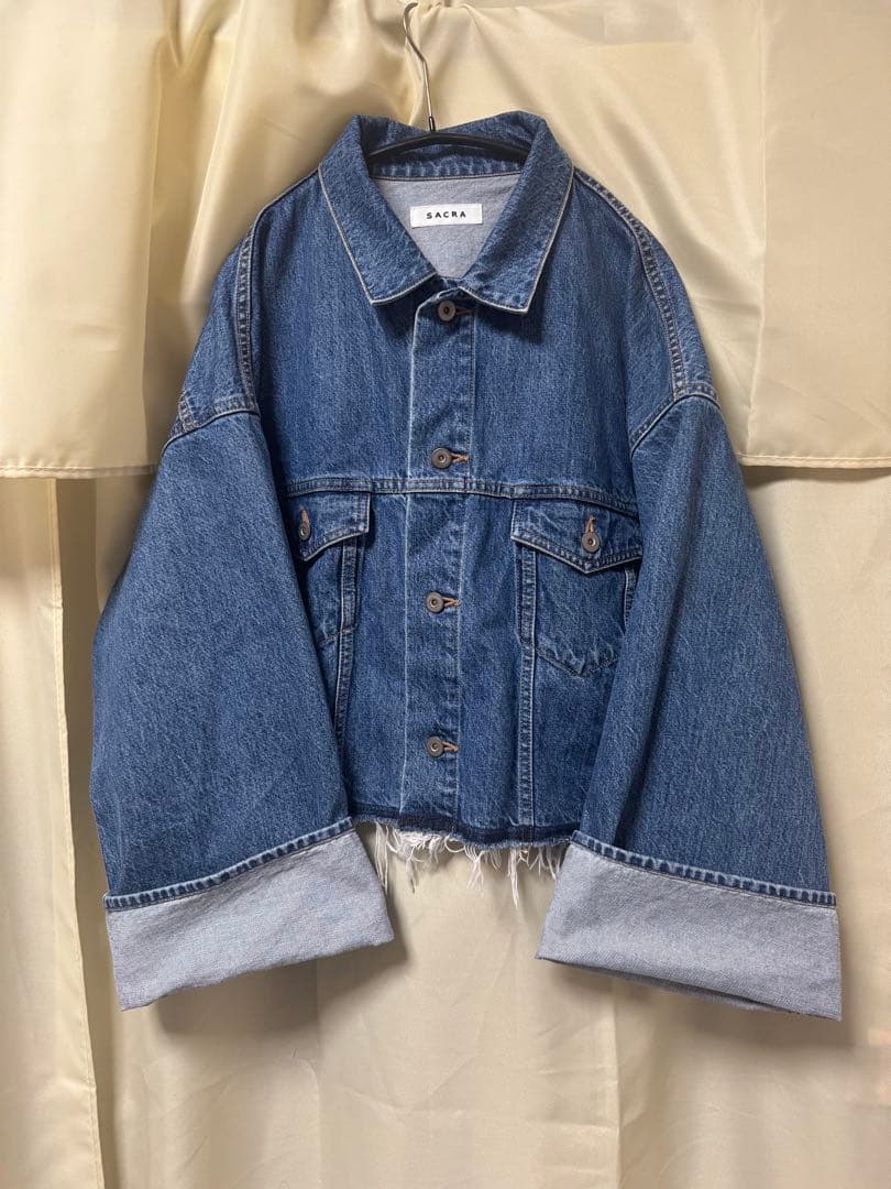 SACRAネイビー デニムジャケット 38