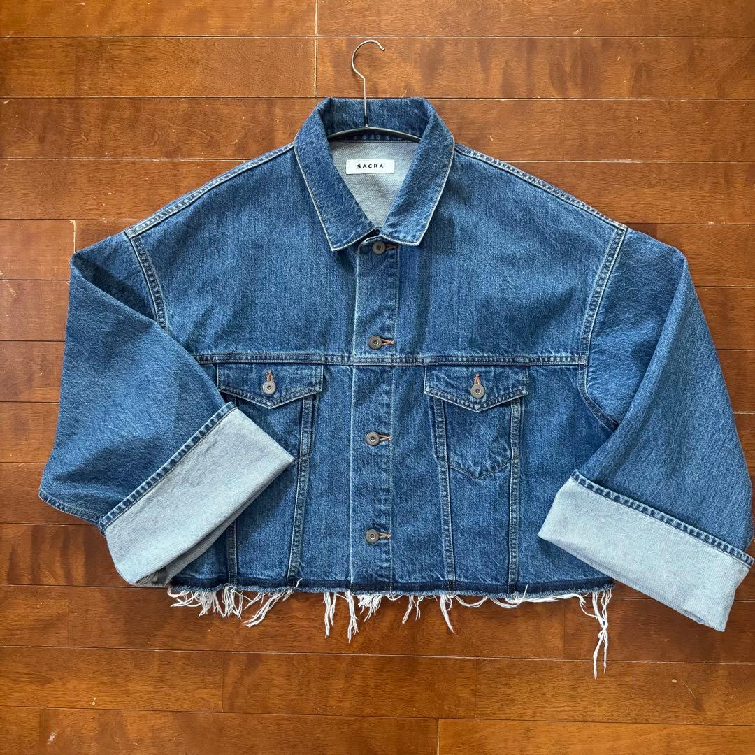 SACRAネイビー デニムジャケット 38