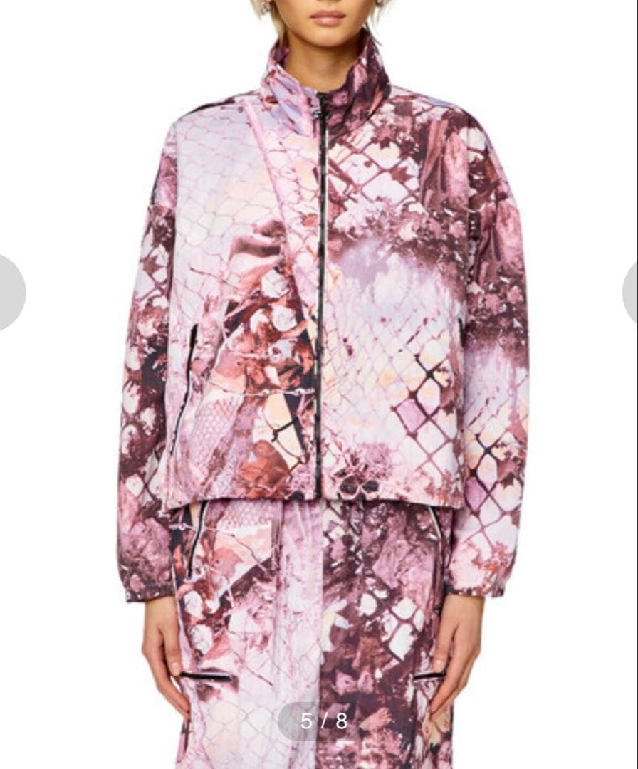 DIESEL/ディーゼル/迷彩柄ナイロンジャケット/size40/ピンク