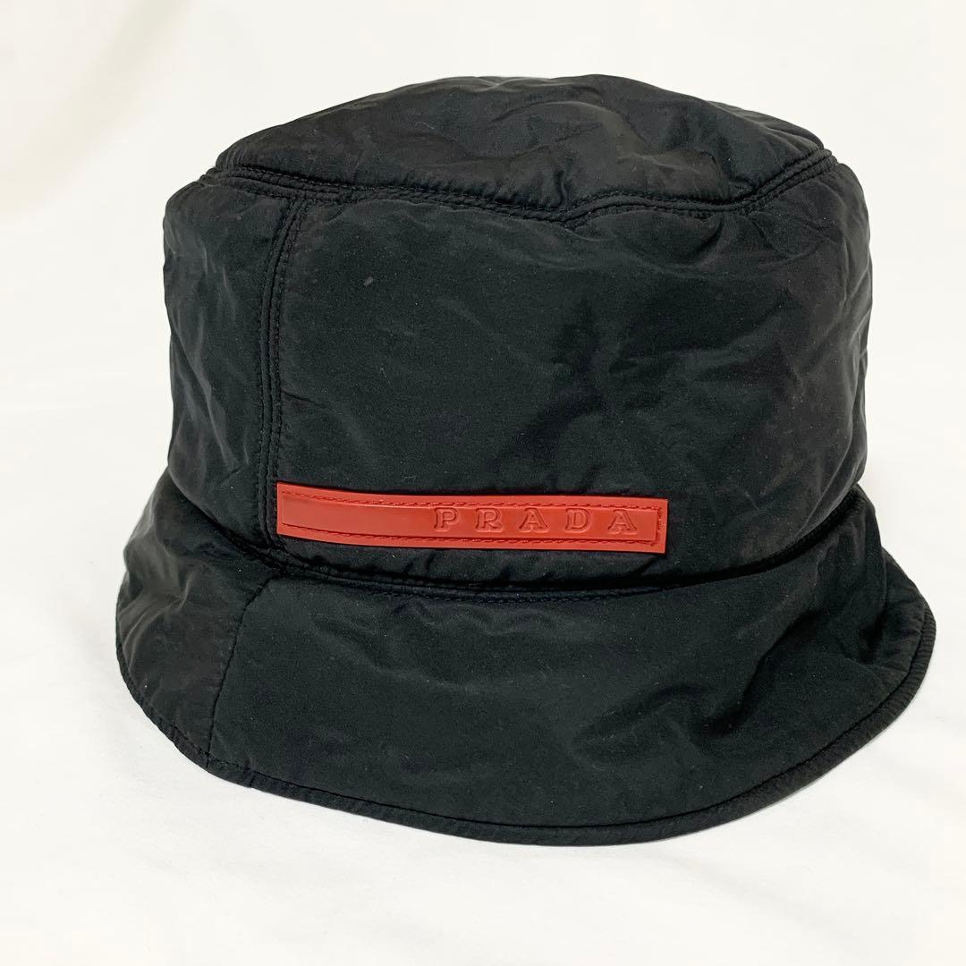 PRADA プラダスポーツ バケットハット ナイロン ブラック M
