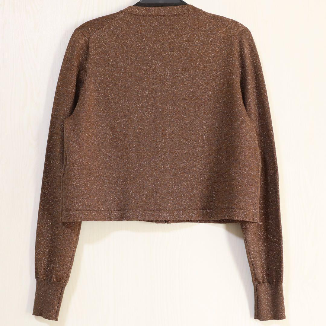 未使用anuansシルクブレンドベーシックニットカーディガンノースリーブニット