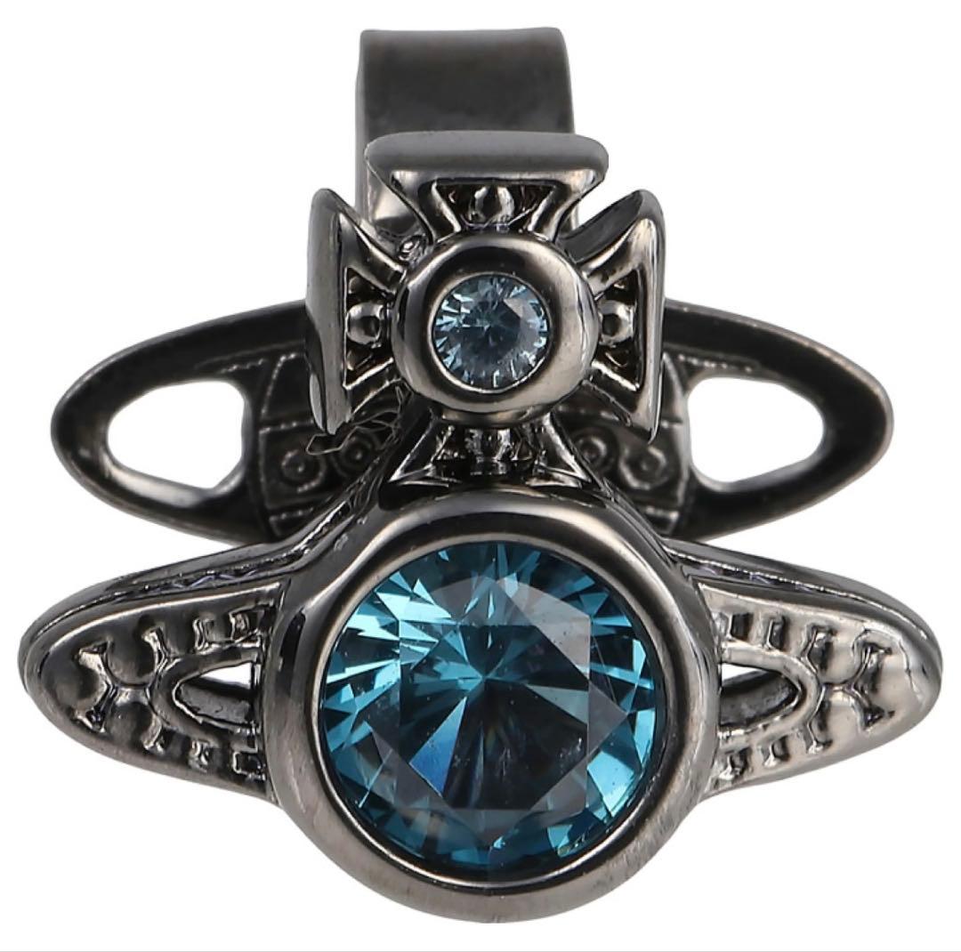 ガンメタル ダークオーシャン ピアス(片耳用)