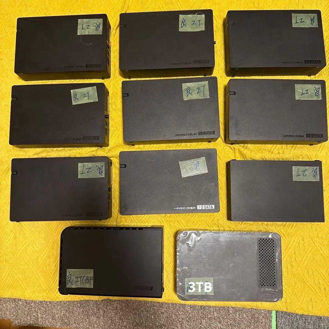 外付けハードディスク　11個セット