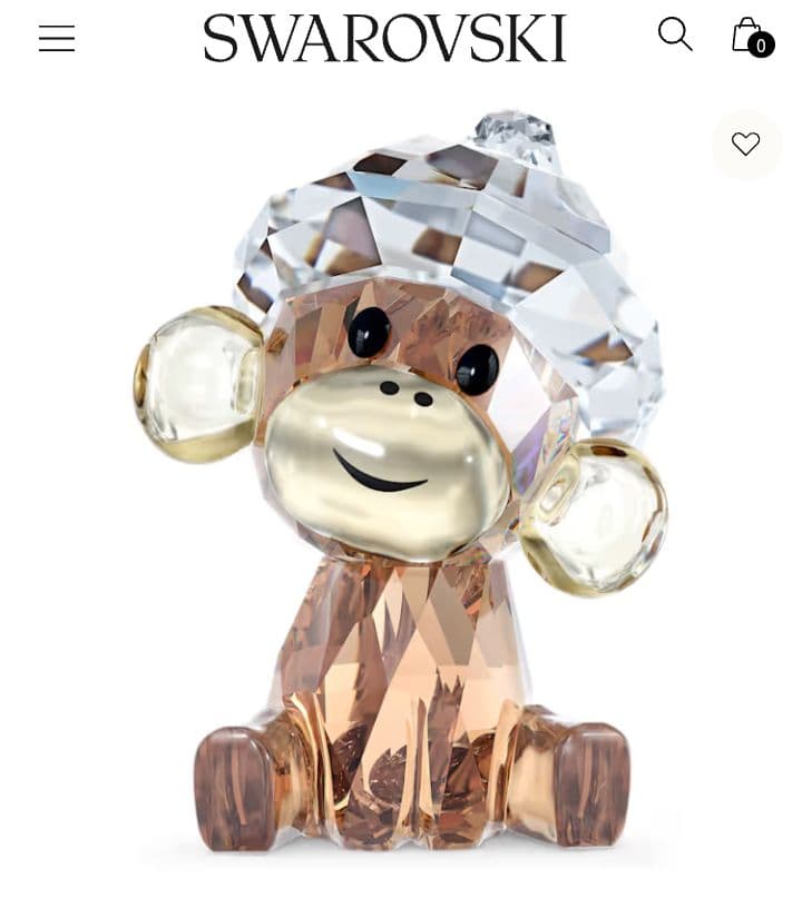 【新品未使用】スワロフスキー Baby Animals サル Cheeky 希少