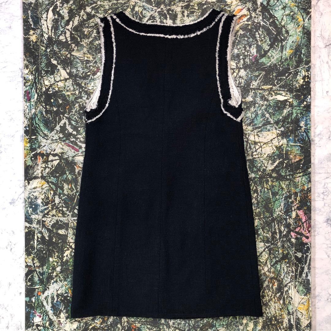 【美品】アドーア-ADORE-ツイードフリンジジャンパースカート