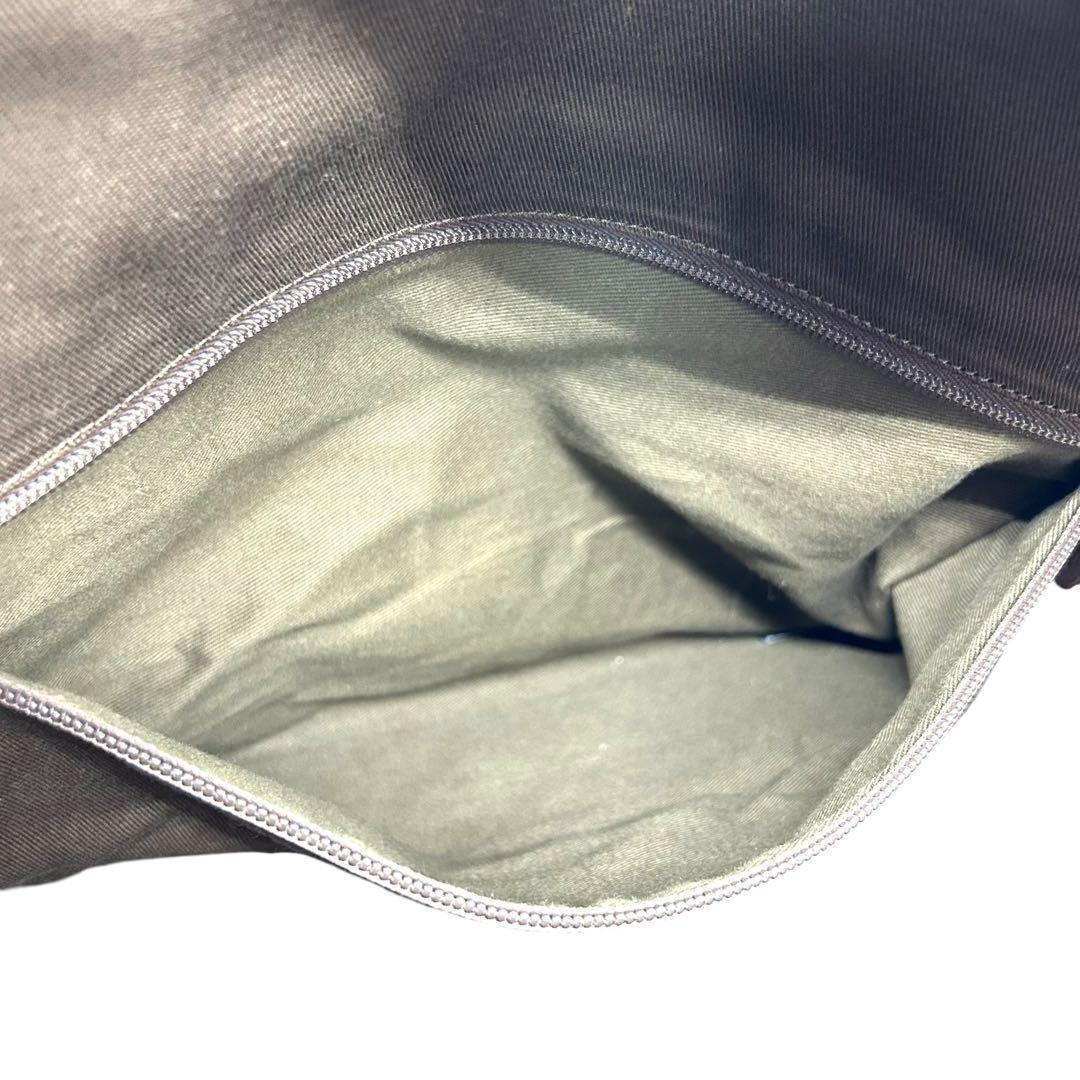 良品 584 ダンヒル ボストンバッグ A4 レザー キャンバス ダークブラウン