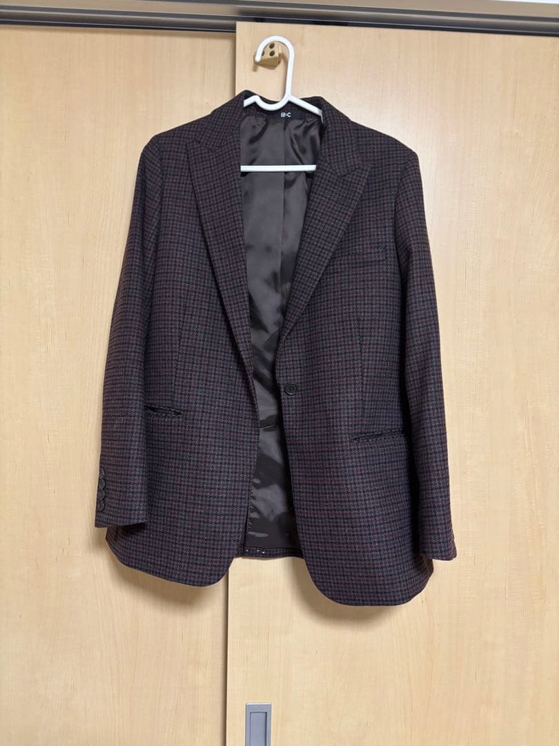 ユニクロC ダークブラウン テーラードジャケット セットアップ