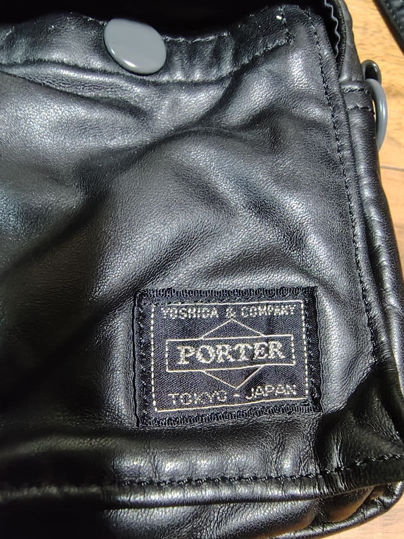 【希少 レザー】ポーター タンカー ショルダーバッグ ブラック 黒 廃盤