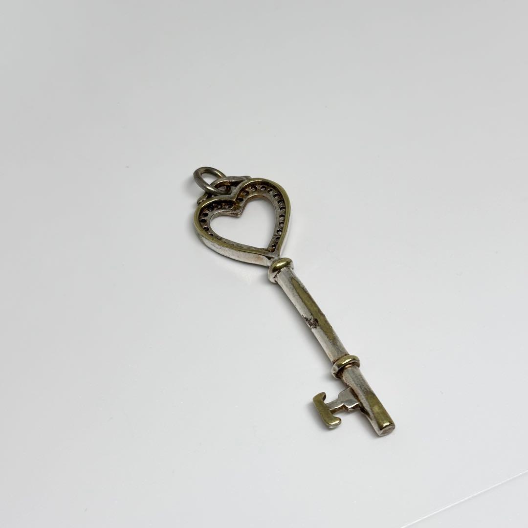 H215 Tiffany ティファニー　ハート　キー　ダイヤモンド　シルバー