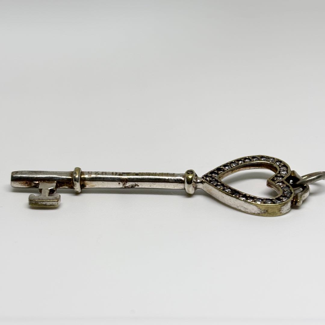 H215 Tiffany ティファニー　ハート　キー　ダイヤモンド　シルバー