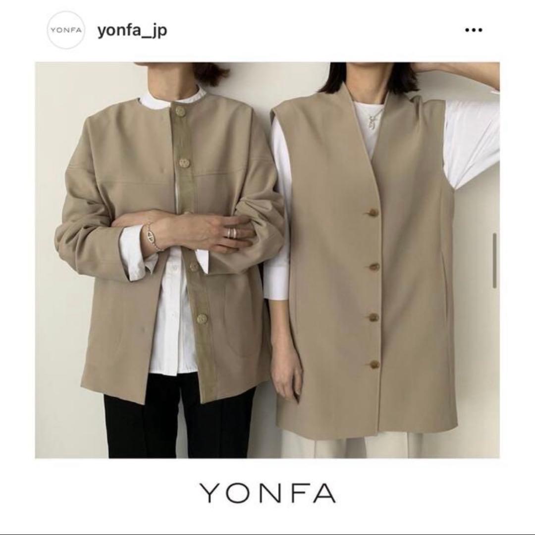 【極美品】yonfa ヨンファ　ジレショートコートセット　ジレセット free