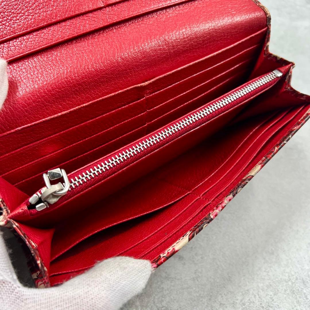 MIUMIU レザー 花柄 レディース 長財布 8239