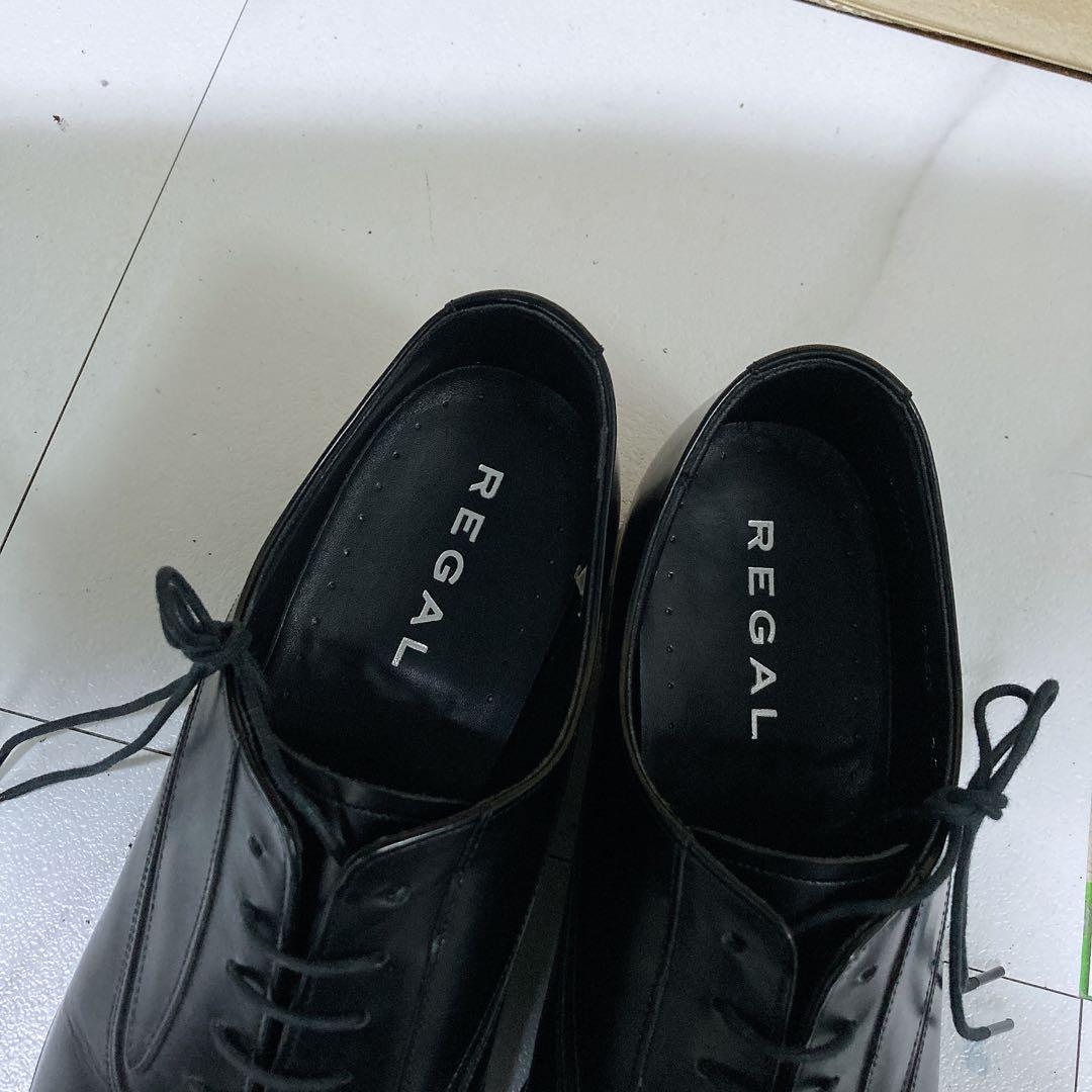美品 REGAL ビジネスシューズ ストレートチップ 725R 黒 25.0