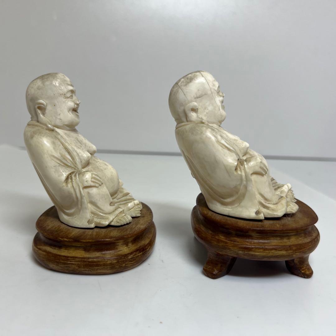 専用　極上　布袋　2体セット　410g h約10cm 東K7-1220①