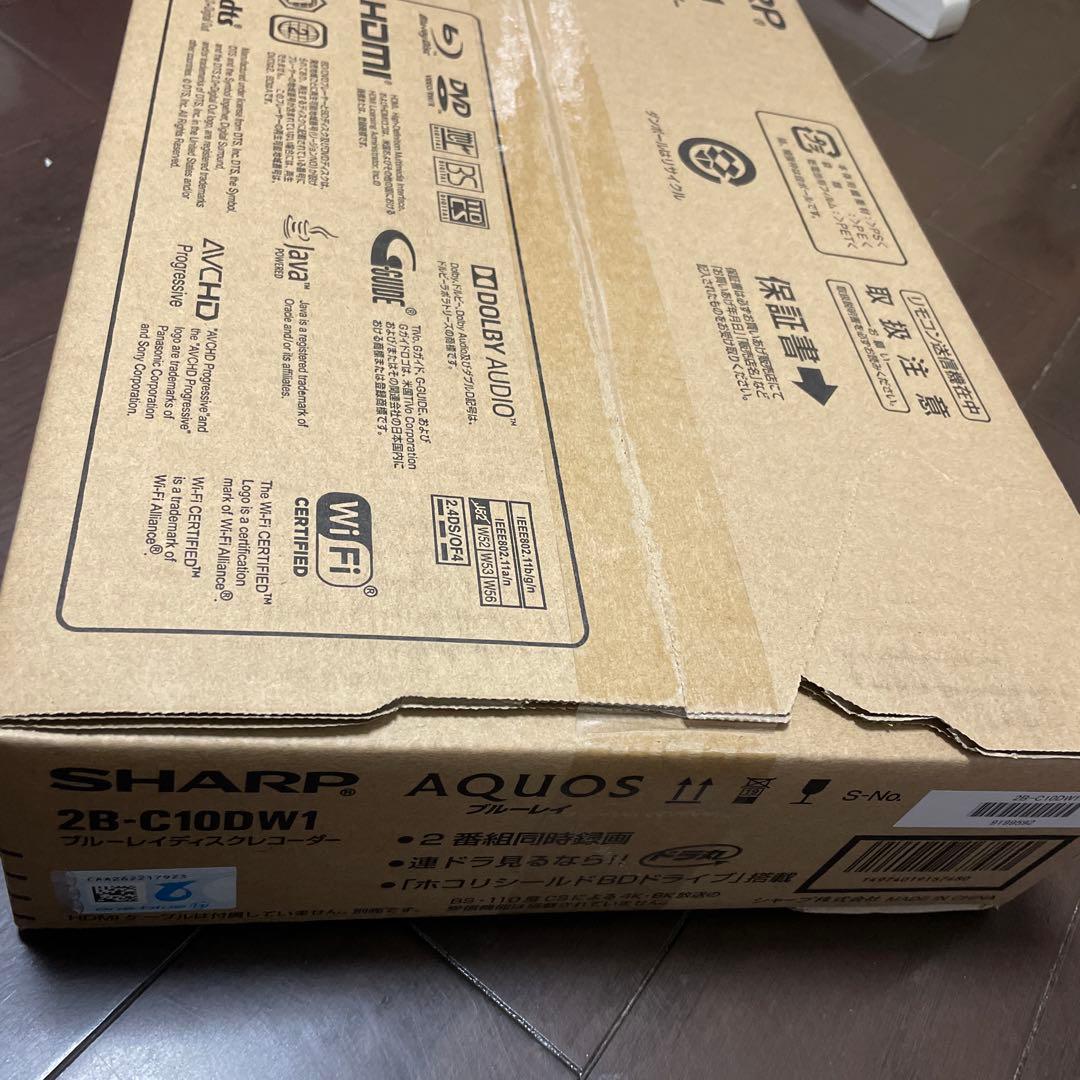 SHARP 2B-C10DW1 ブルーレイディスクレコーダー