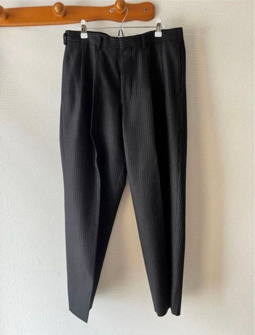 HEUGN ユーゲン TROUSER041 e ブラック ストライプ