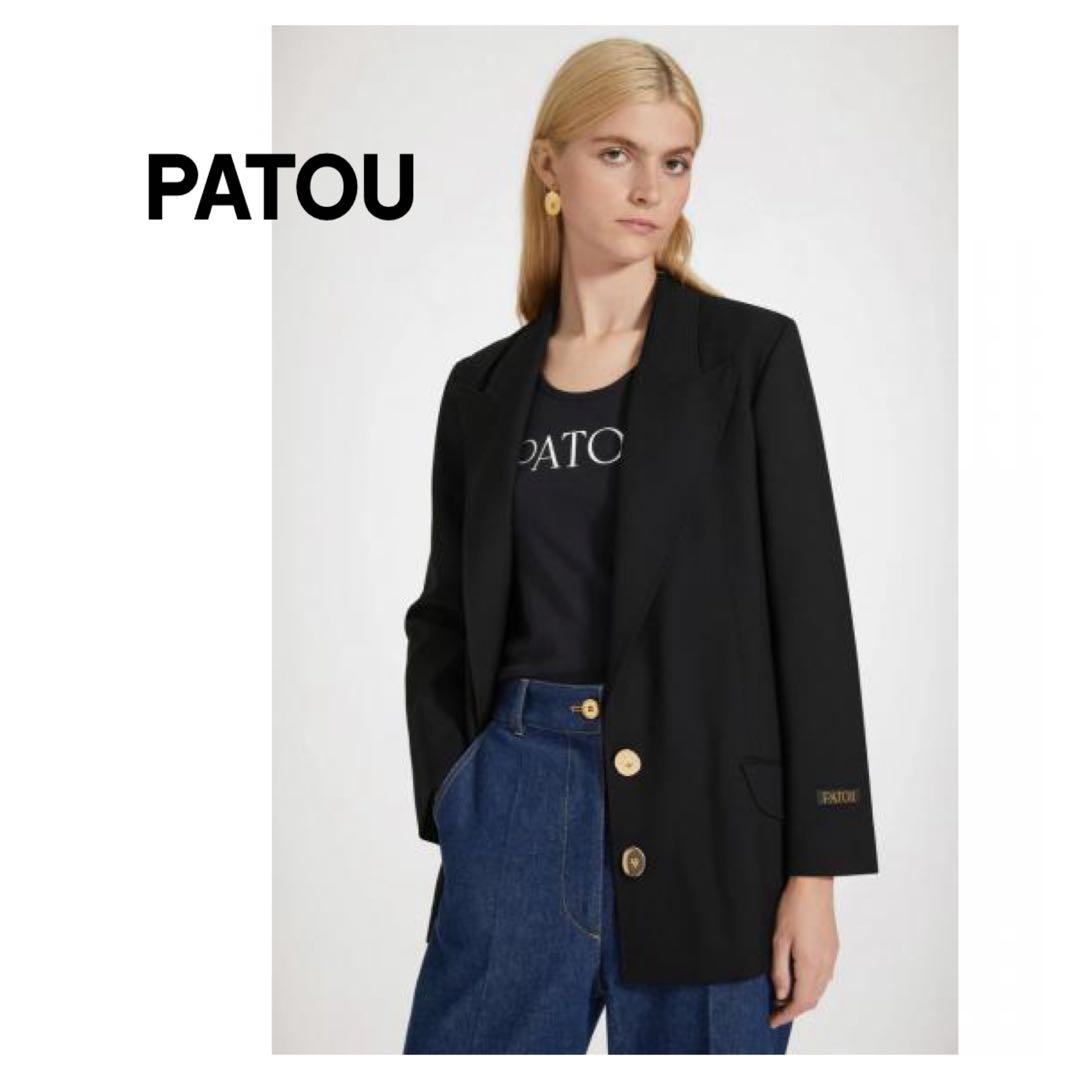 定価21万 PATOU パトウ 金ボタン ウール ジャケット 40 黒