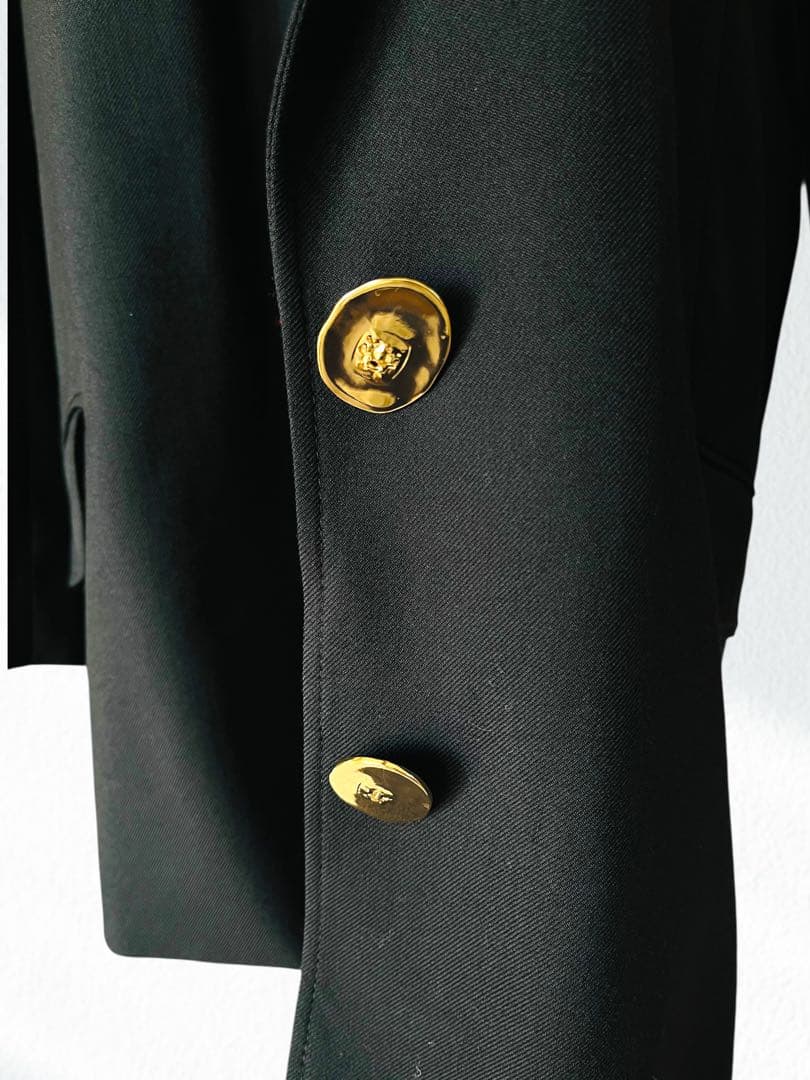 定価21万 PATOU パトウ 金ボタン ウール ジャケット 40 黒