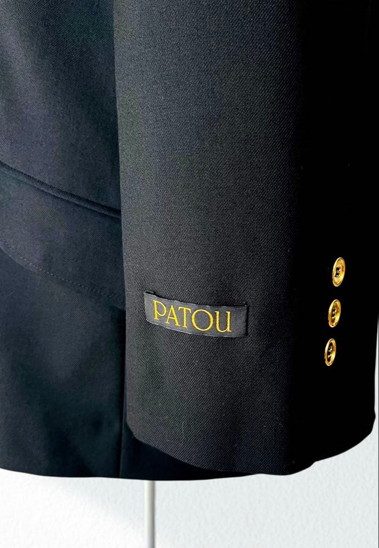 定価21万 PATOU パトウ 金ボタン ウール ジャケット 40 黒