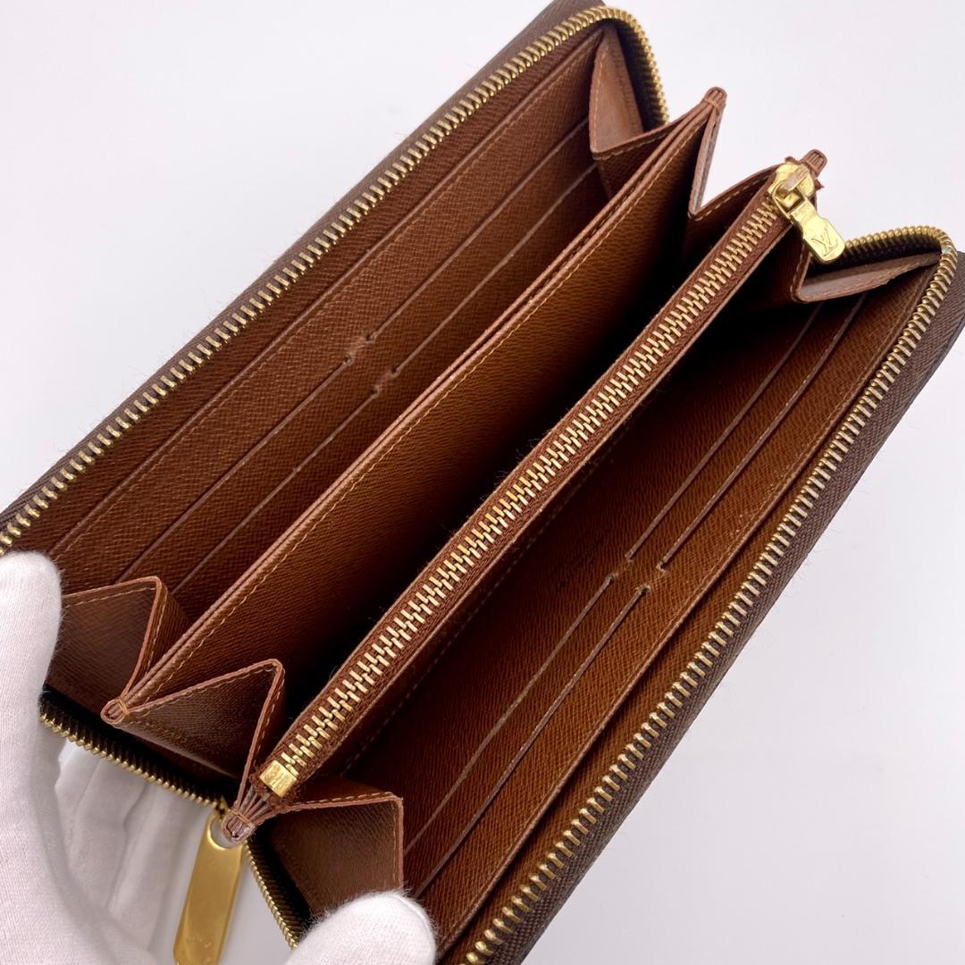 ルイヴィトン モノグラム ジッピーウォレット ラウンドファスナー 長財布 茶