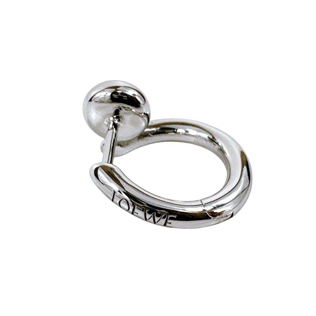 LOEWE ロエベ 現行品 アナグラム ペブル フープピアス ミニ 片耳