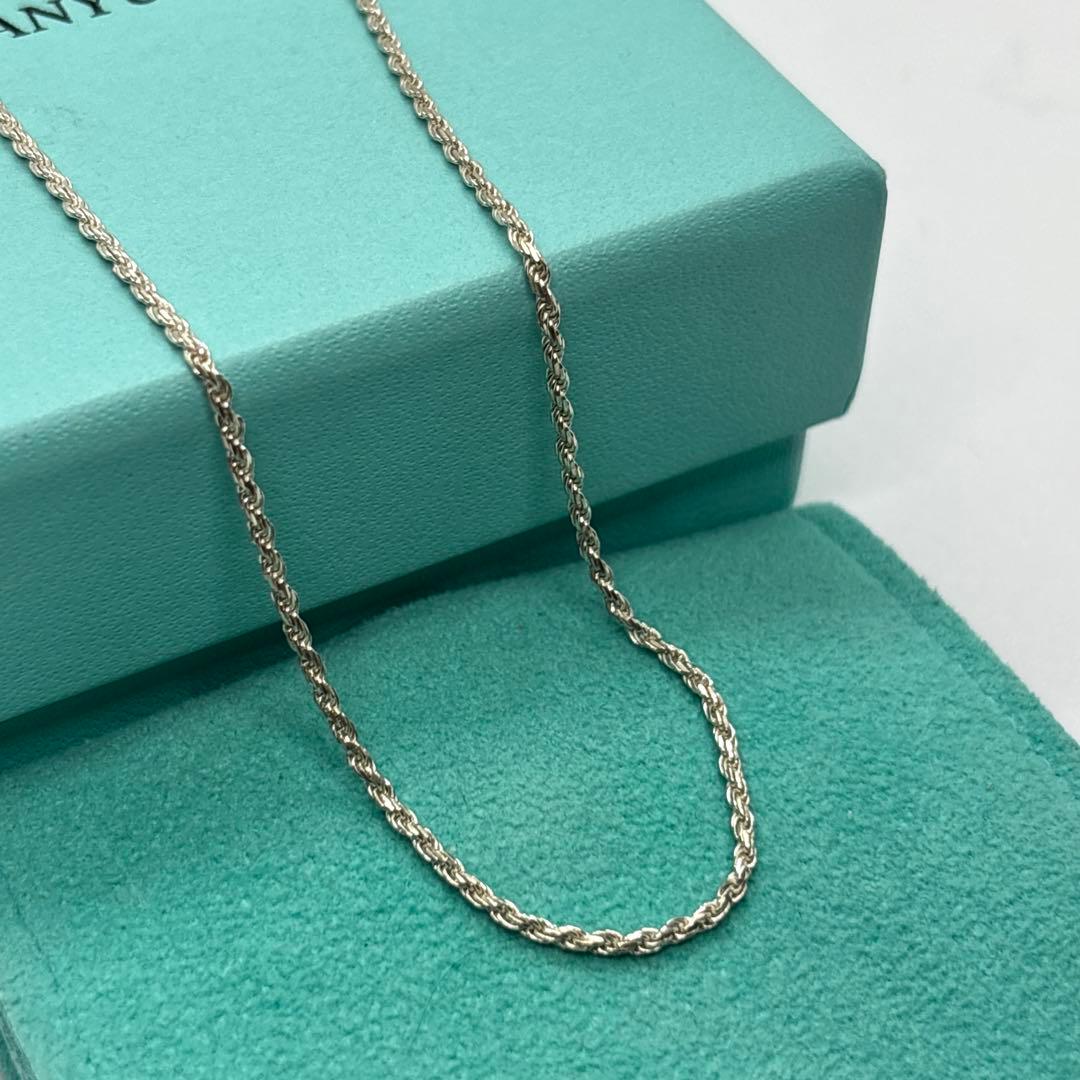 極美品 ティファニー ツイストチェーン ネックレス シルバー 925 刻印
