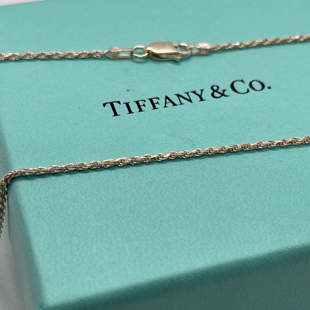 極美品 ティファニー ツイストチェーン ネックレス シルバー 925 刻印