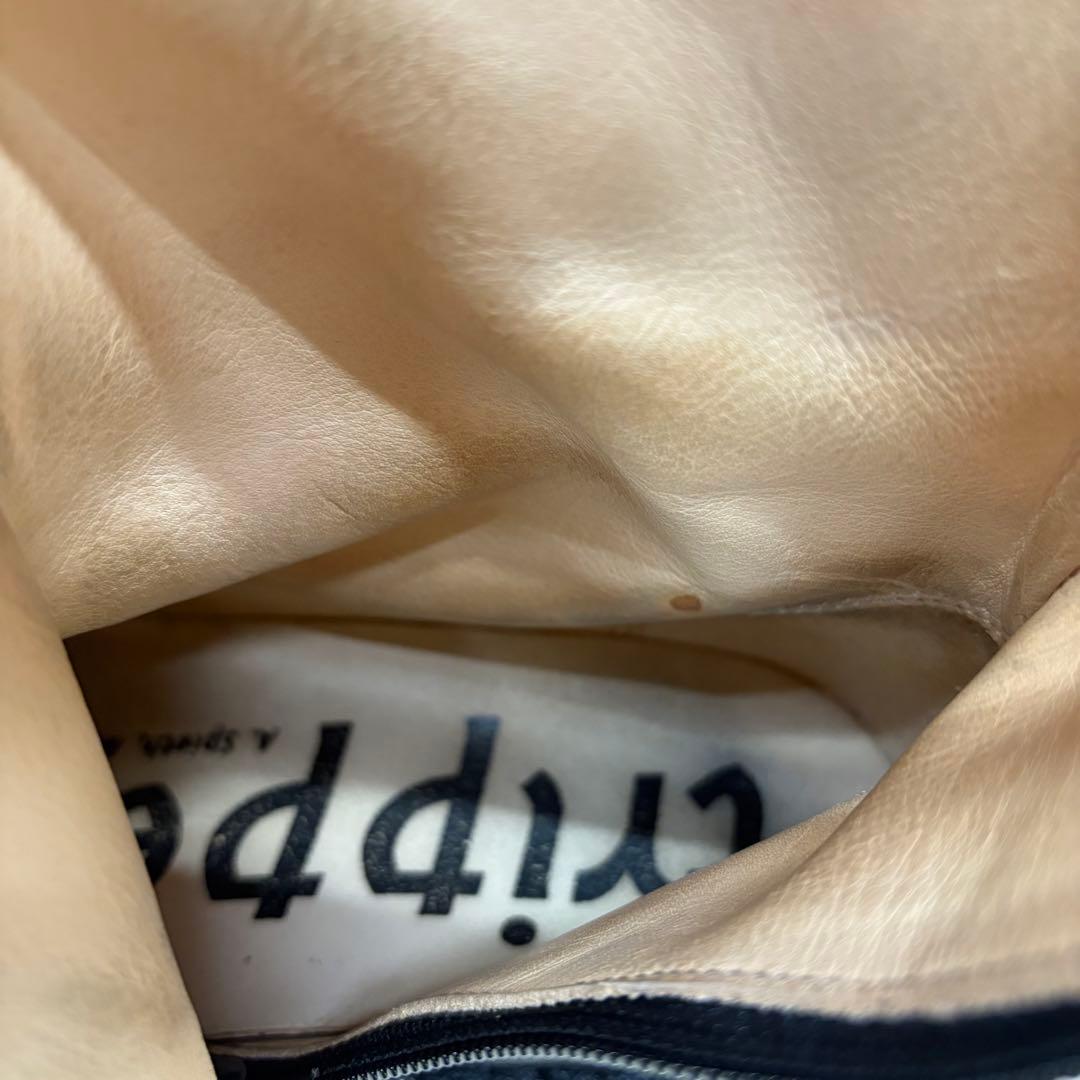 ■ trippen トリッペン シボ革 レザー ロングブーツ サイドジップ 35