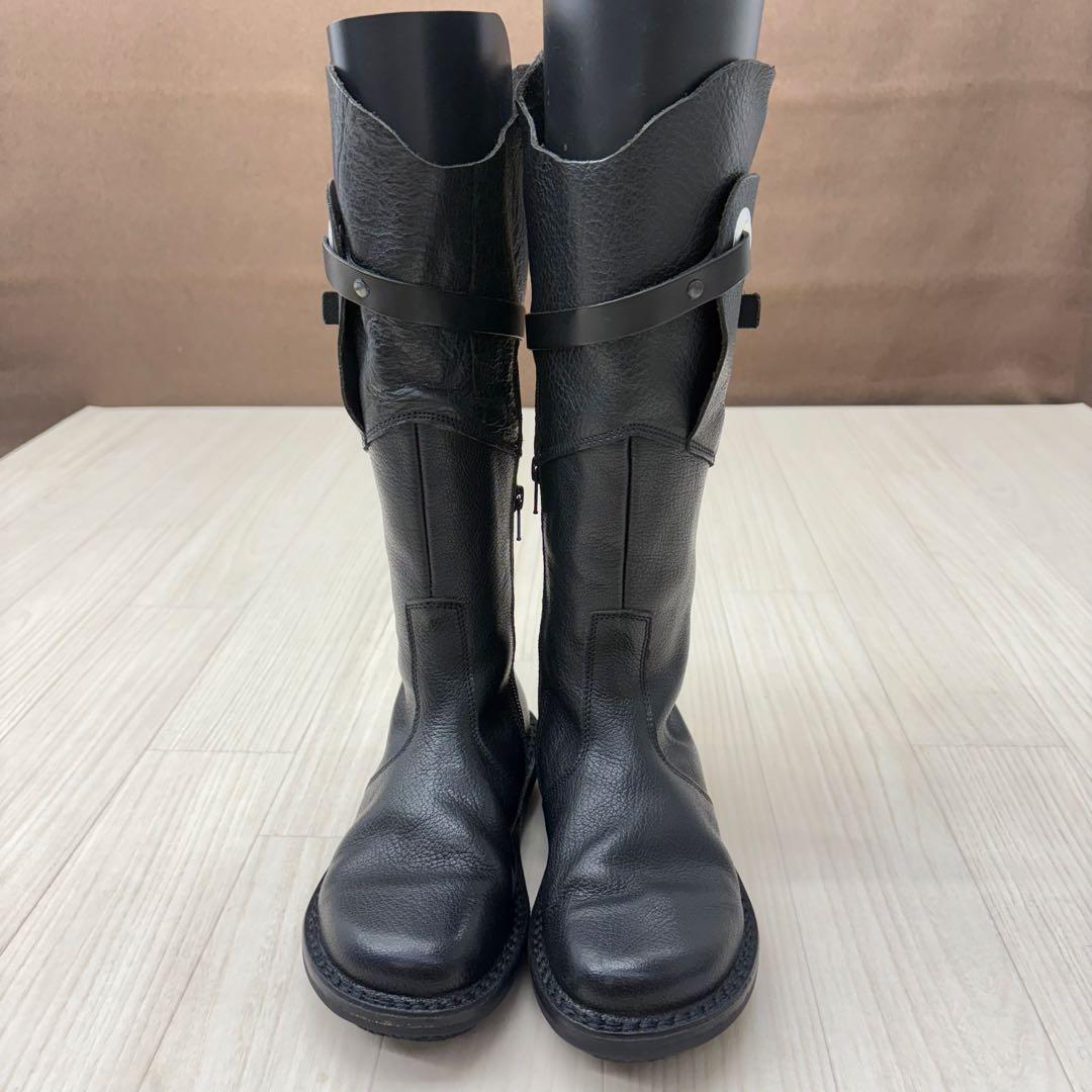 ■ trippen トリッペン シボ革 レザー ロングブーツ サイドジップ 35