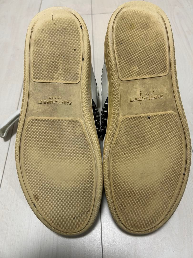 SAINT LAURENT スタッズ ホワイトスニーカー（41）