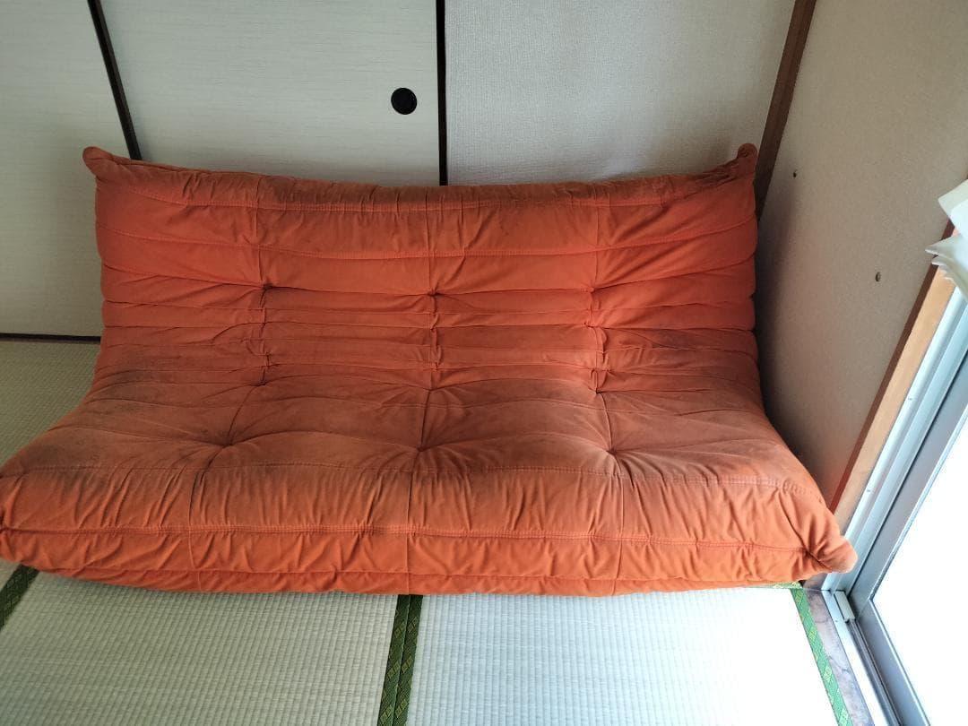 中古ligne roset Togo リーンロゼトーゴRl-691 3Pオレンジ