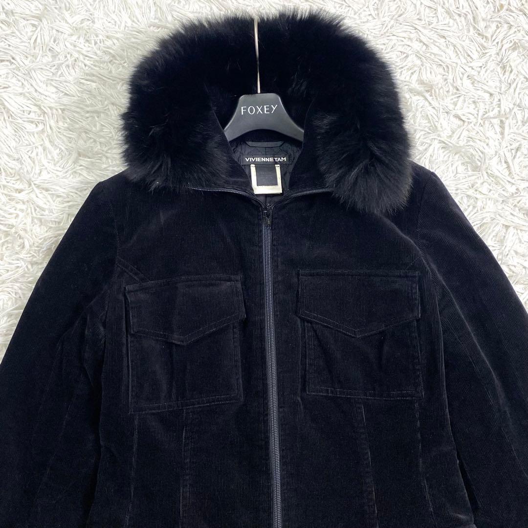 希少✨VIVIENNE TAM フォックスファーコート 刺繍 ジャケット2way