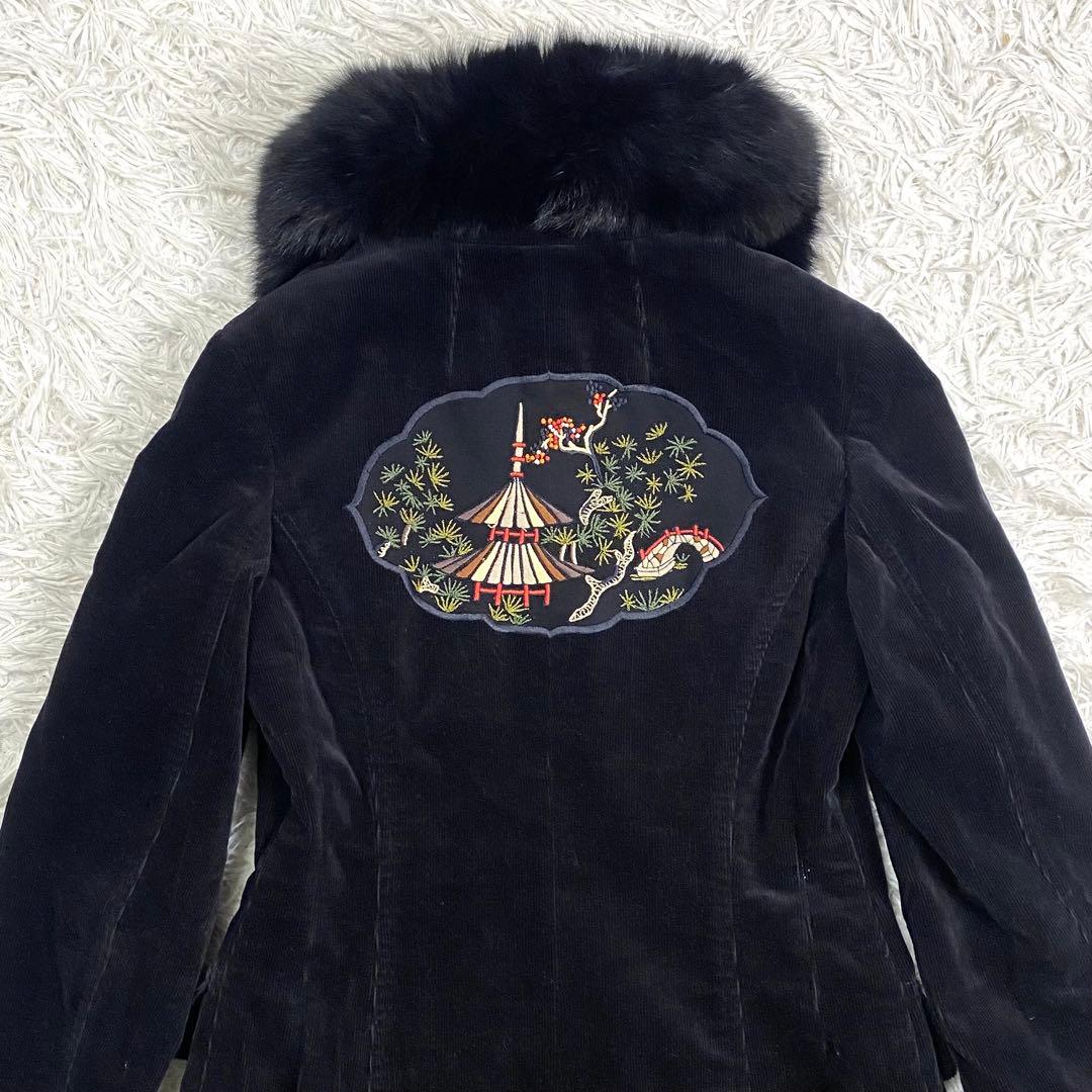 希少✨VIVIENNE TAM フォックスファーコート 刺繍 ジャケット2way