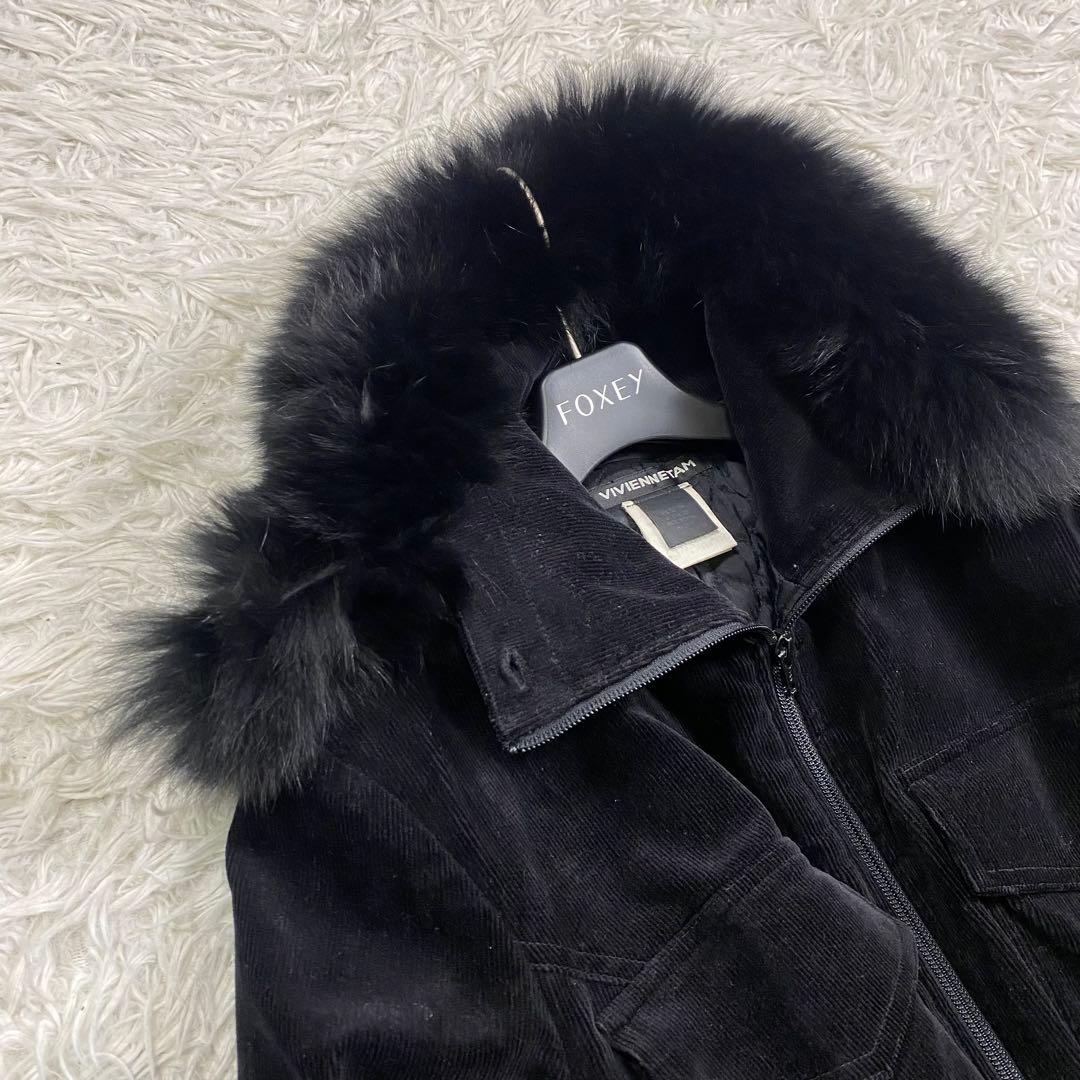 希少✨VIVIENNE TAM フォックスファーコート 刺繍 ジャケット2way