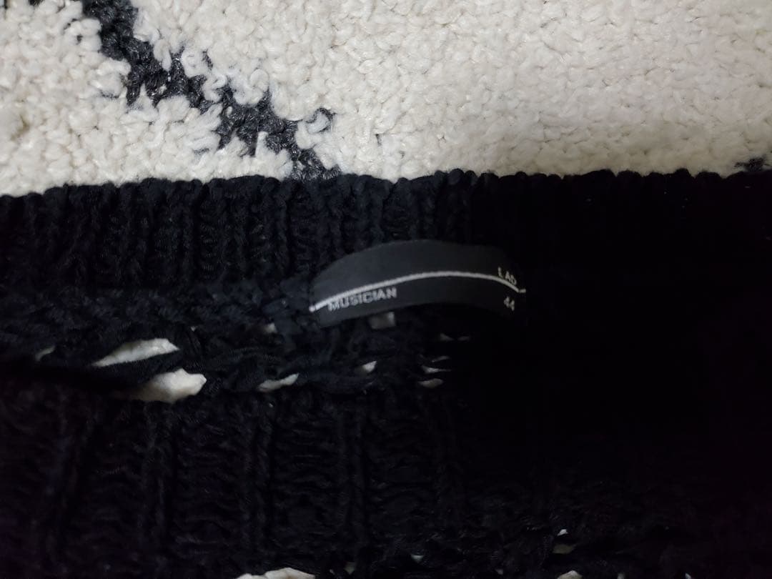 トップス LAD MUSICIAN LACE KNIT CREW NECK