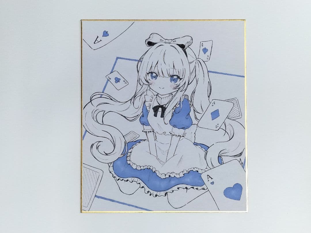 アナログイラスト 手描き 色紙