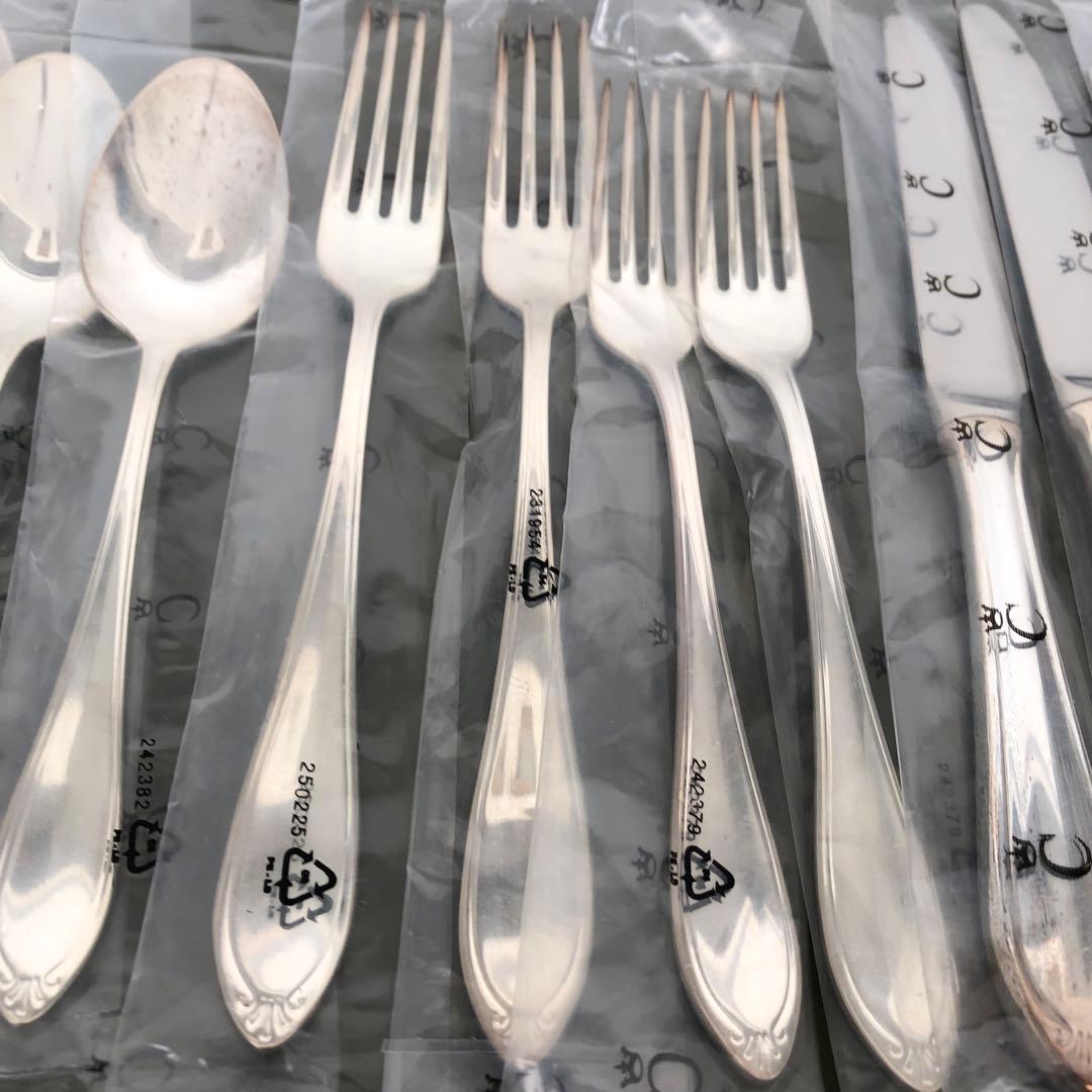 未使用　Versailles カトラリー 14本　シルバープレート　C/王冠刻印